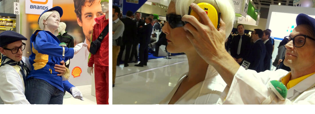 Living Dolls zeigen auf der Arbeitsschutzmesse Berufskleidung