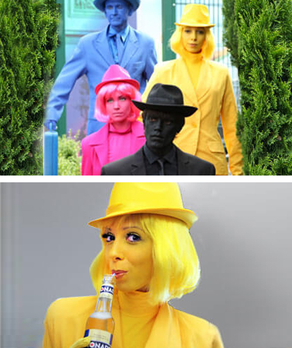 Die Colour Performer treten mit Walking Acts bei einem Firmenjubiläum auf